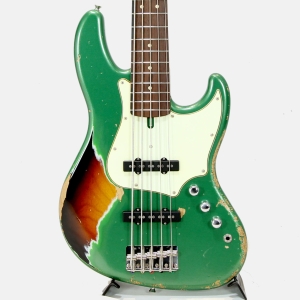 Tsubasa Guitar Workshop The Hopper 5st Alder/R Sherwood Green Metallic/3Tone Sunburst / Multi Layer Heavy Aged