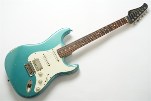 Xotic XSC-2 Pelham Blue Medium Aged / Alder / Roasted Flame Maple Reverse Head #3907
