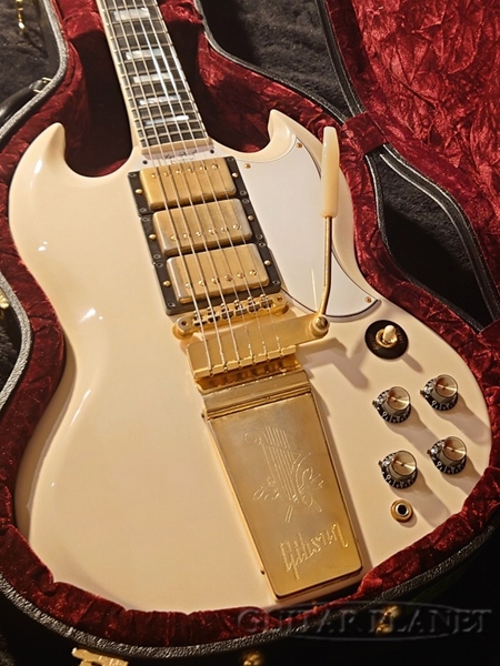 Gibson Custom Shop 【目玉品！】~Japan Limited Run~ SG Custom w/Maestro“Roasted Mahogany”Polaris White Vintage Gloss -2019USED!【3.35kg】