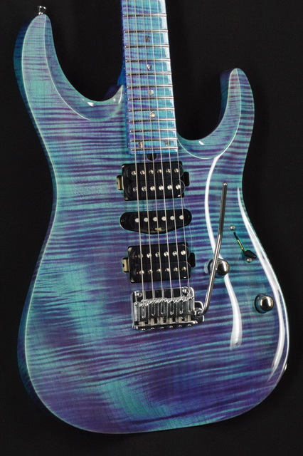 T's Guitars DST-Pro24, Carved One-Piece Figured Maple, Anniversary One-off model. - Northern Lights -