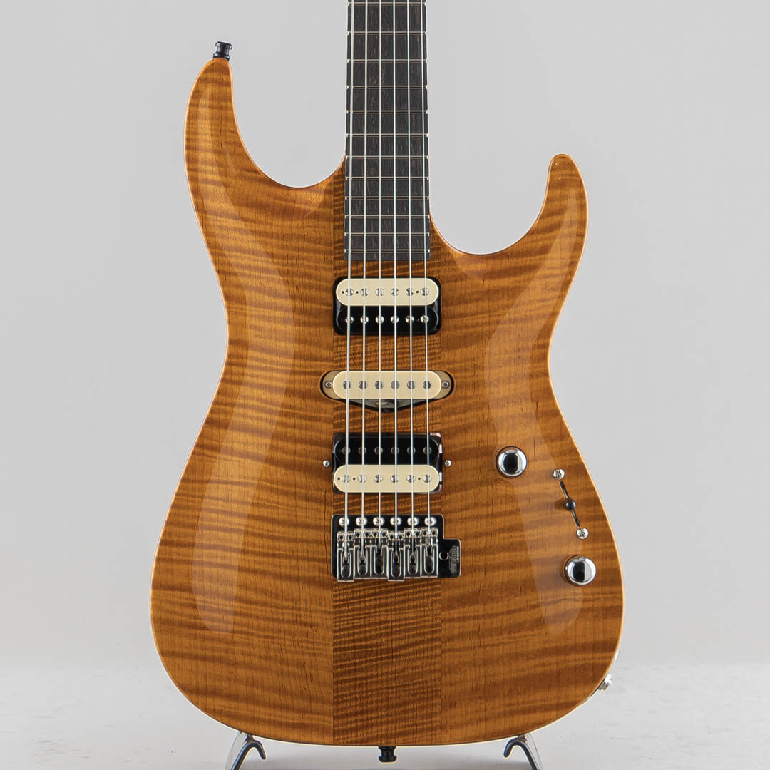 Marchione Guitars Neck-Through Carve Top Torrefied Silver Maple Honduras Mahogany H/S/H Amber Yellow