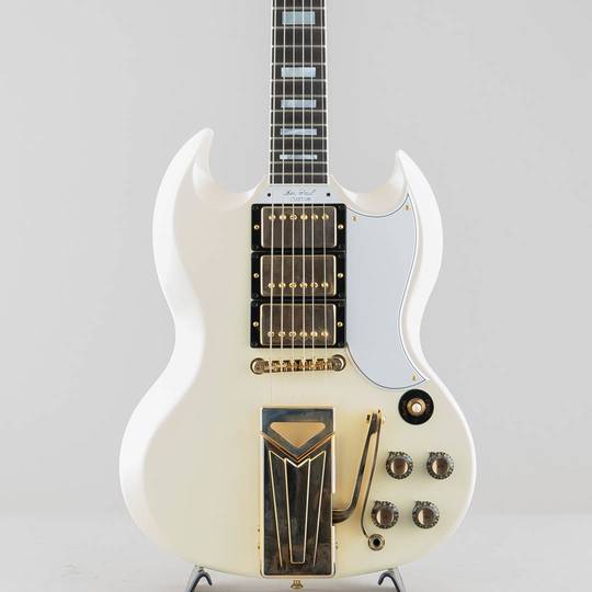Gibson Custom Shop 60th 1961 Les Paul SG CS Sideways Vibrola Polaris White VOS