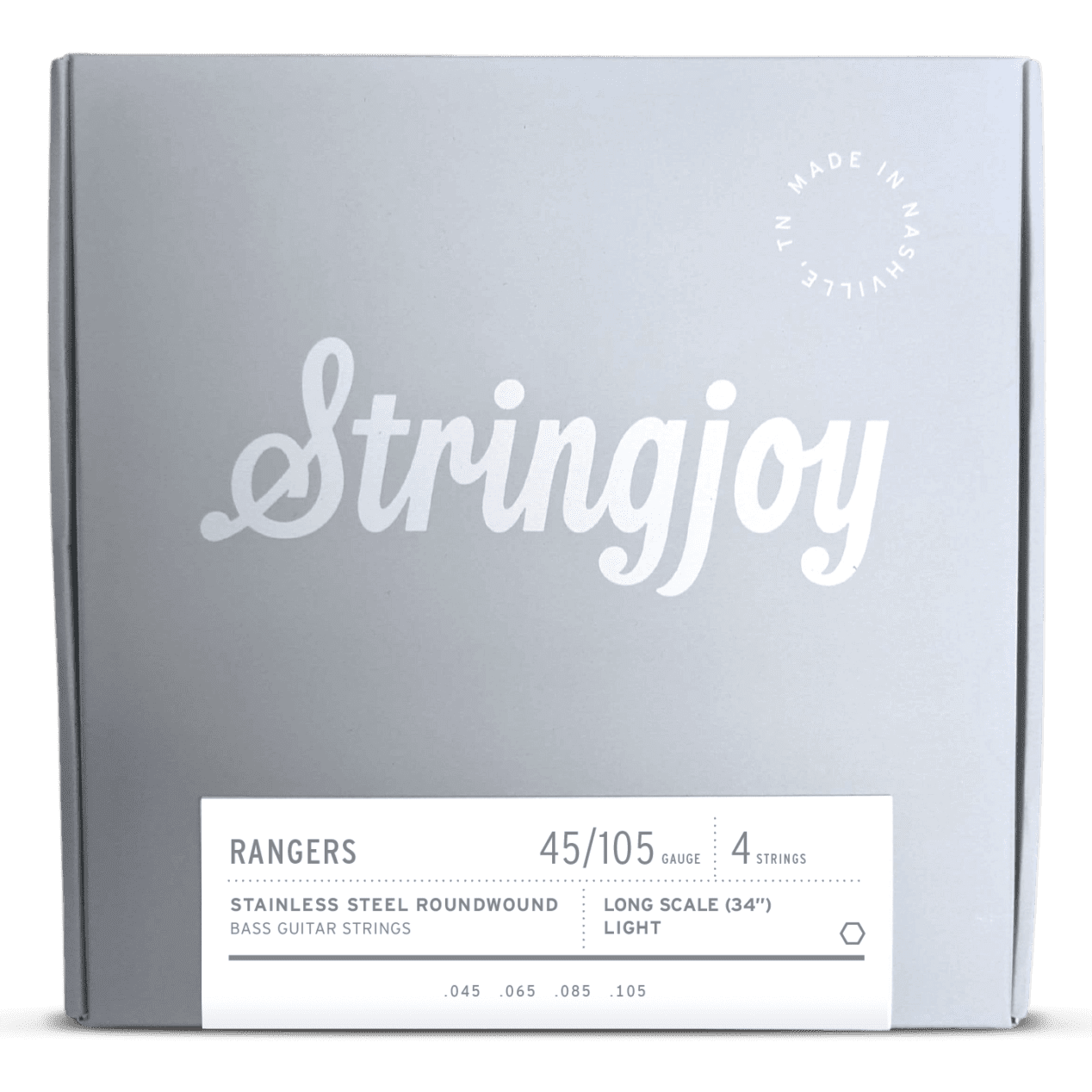 Stringjoy Stringjoy Rangers | Light Gauge (45-105) 4 String Long Scale Stainless Steel Bass Guitar Strings