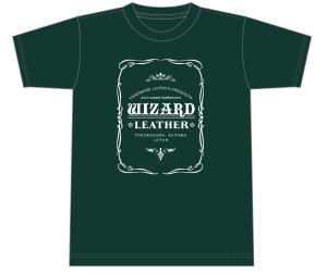 WIZARD LEATHER Tシャツ(Lサイズ/ディープ・グリーン)